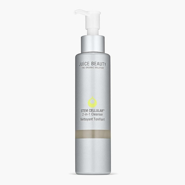Juice Beauty Stem Cellular 2-in-1 Cleanser - Organic Face Wash & Makeup Remover with Vitamin C + E - Hydrating Gel-to-Foam Cleanser to Smooth & Tone Aging Skin, 133ml (4.5 fl oz)