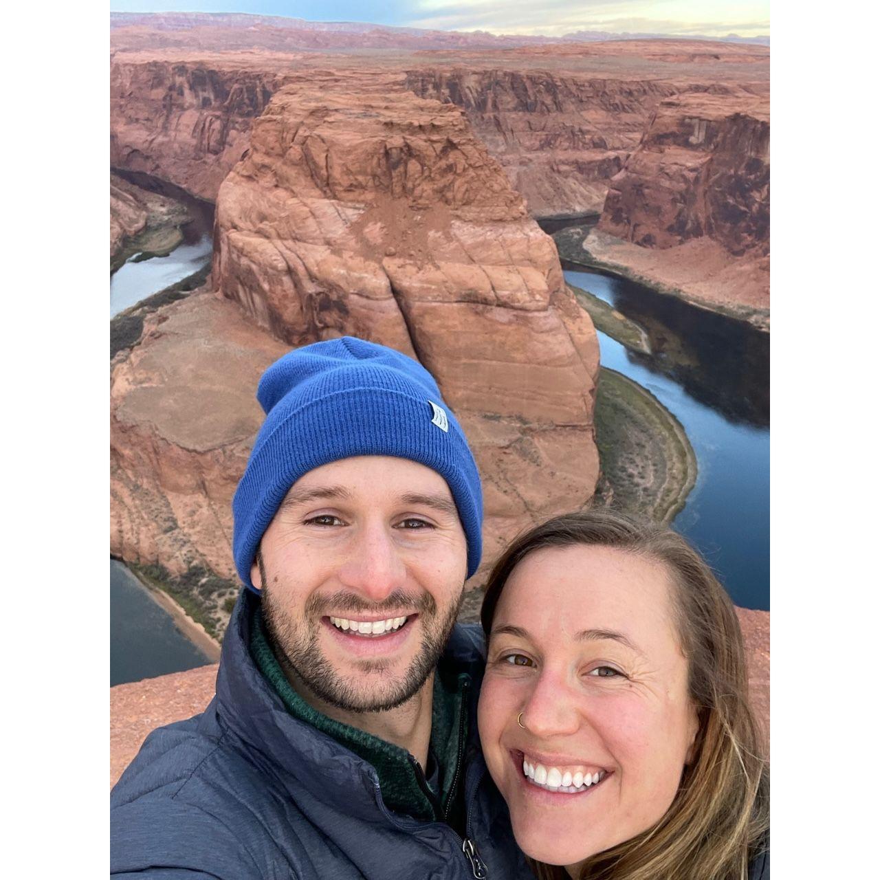 Horseshoe Bend in AZ. Pit stop down to Tempe for our badass Ironman!