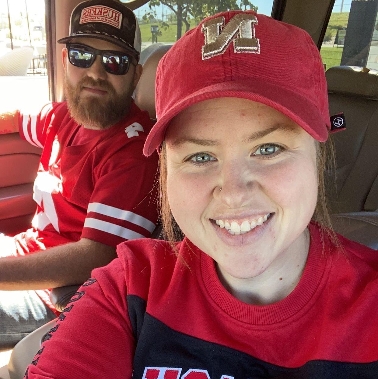 Aimee's first Husker game <3 GBR!