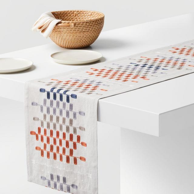 Frequency 90" Embroidered Table Runner
