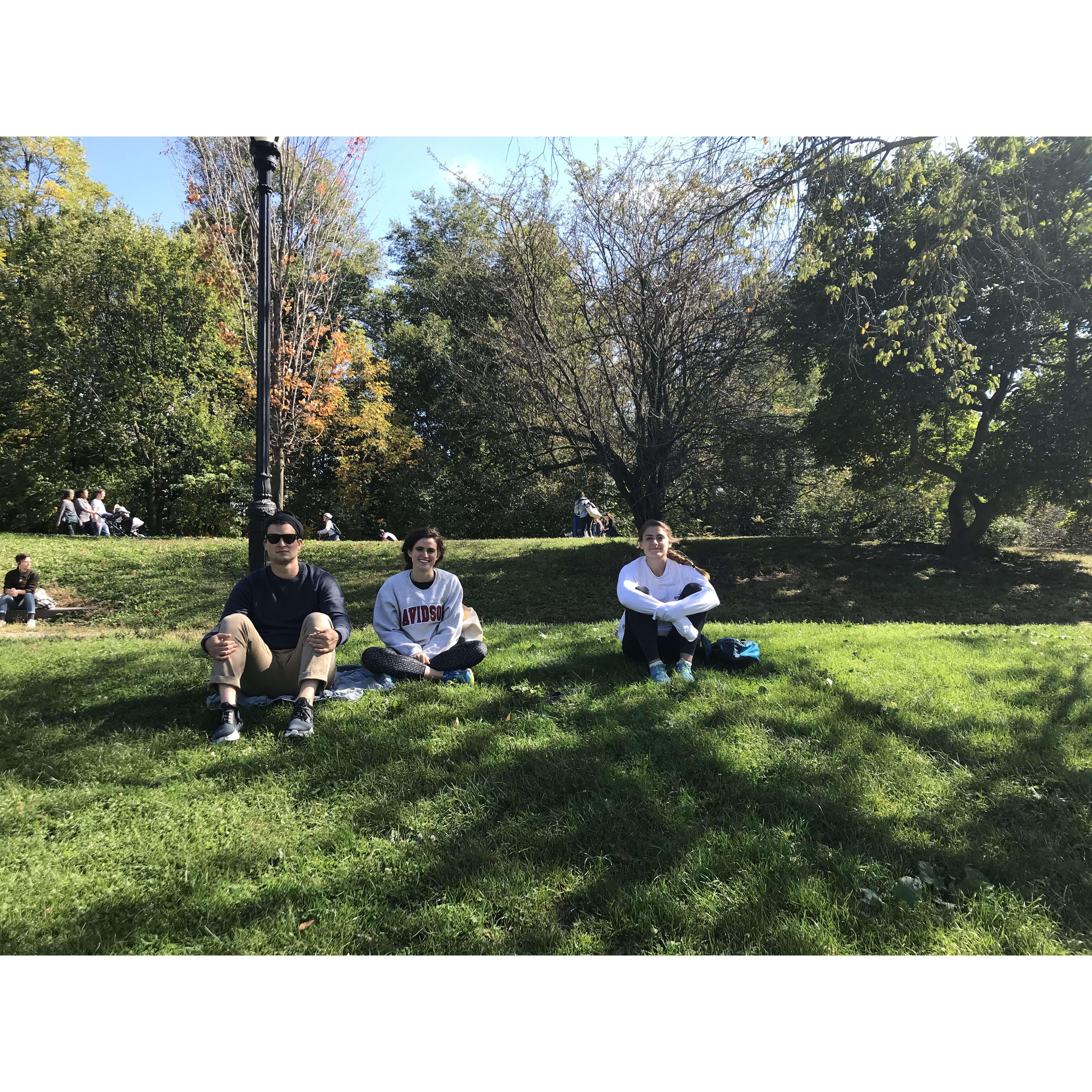 Prospect Park chillin with Ana and Tanner - we miss it!