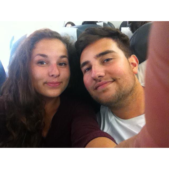 On the flight home from Israel!