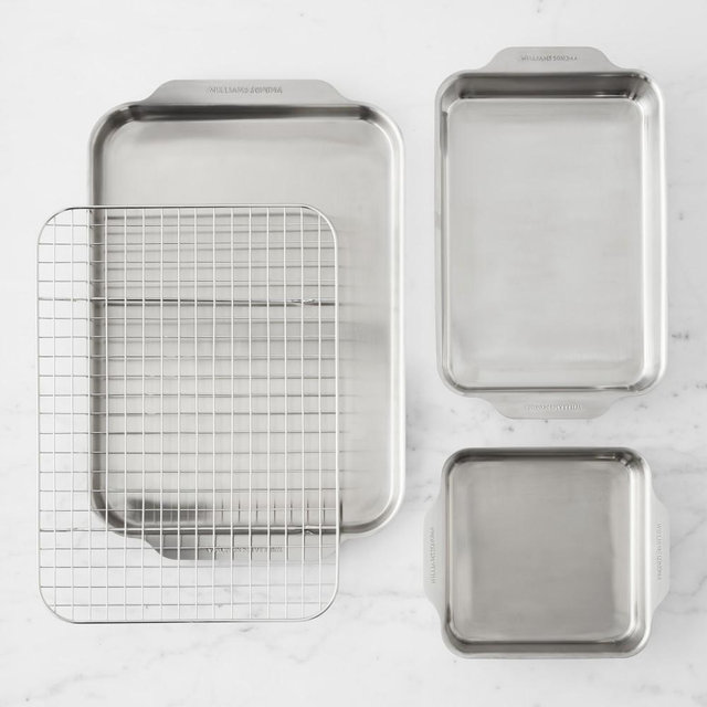 Williams Sonoma Thermo-Clad Stainless-Steel Ovenware 4-Piece Set