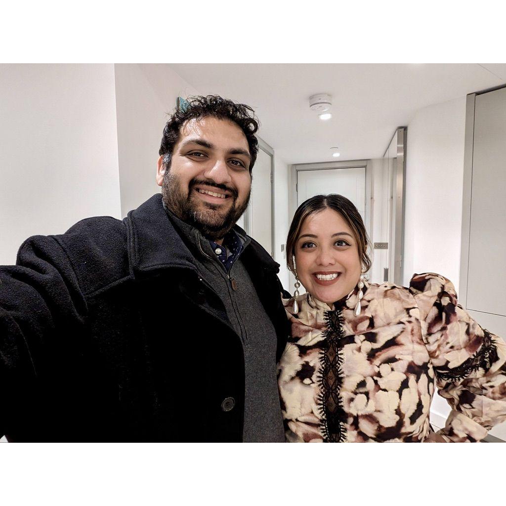 A few hours before our engagement in London!