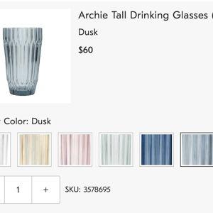 Archie Drinking Glasses (Set of 6)