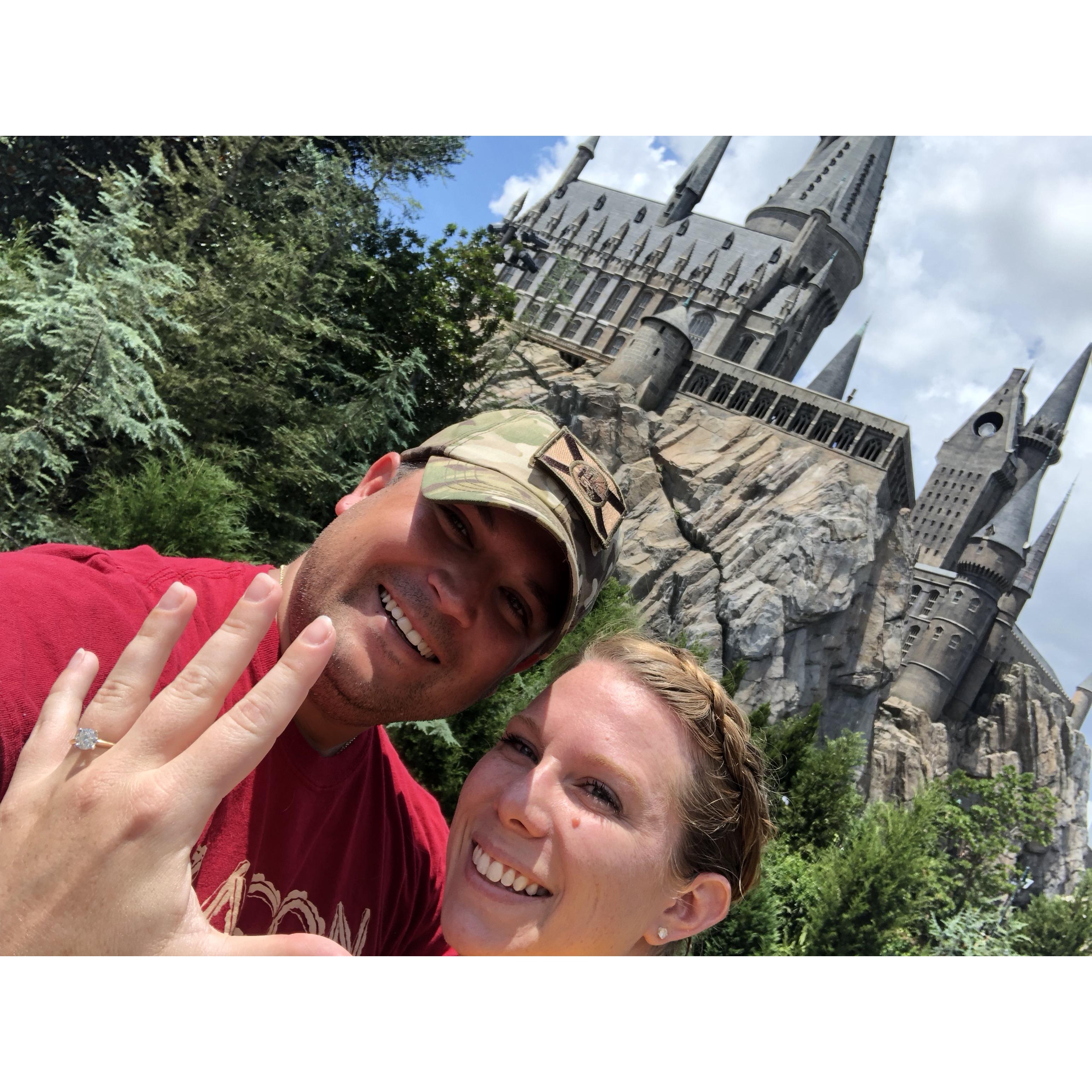 Announcing our engagement at one of our favorite place!