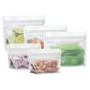 Blue Avocado - (re)zip Leak-Proof Clear Reusable Stand Up Storage Starter Kit - 5ct