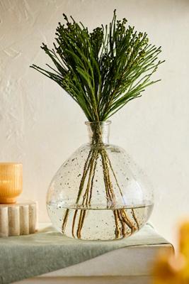 Rustic Bubble Glass Vase