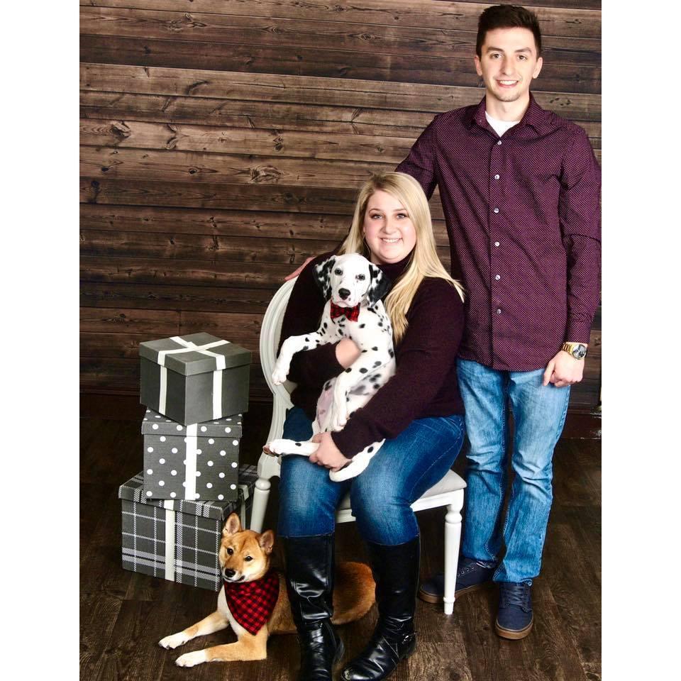 First family portrait. Notice our two babies: Cali & Milo that we were able to love on in 2017.