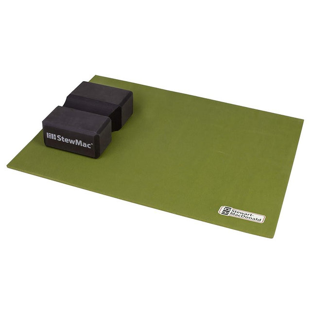 StewMac Hi-Lo Featherweight Neck Rest with Bench Pad – Dual-Height Support for Guitar & Bass Maintenance with Durable Work Mat – Non-Slip, Safe for All Finishes