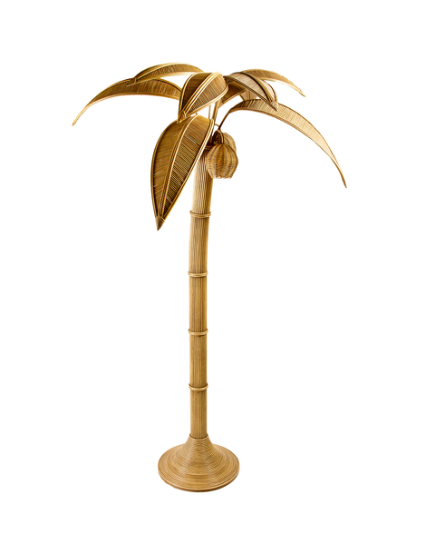 Vintage Rattan Floor Lamp