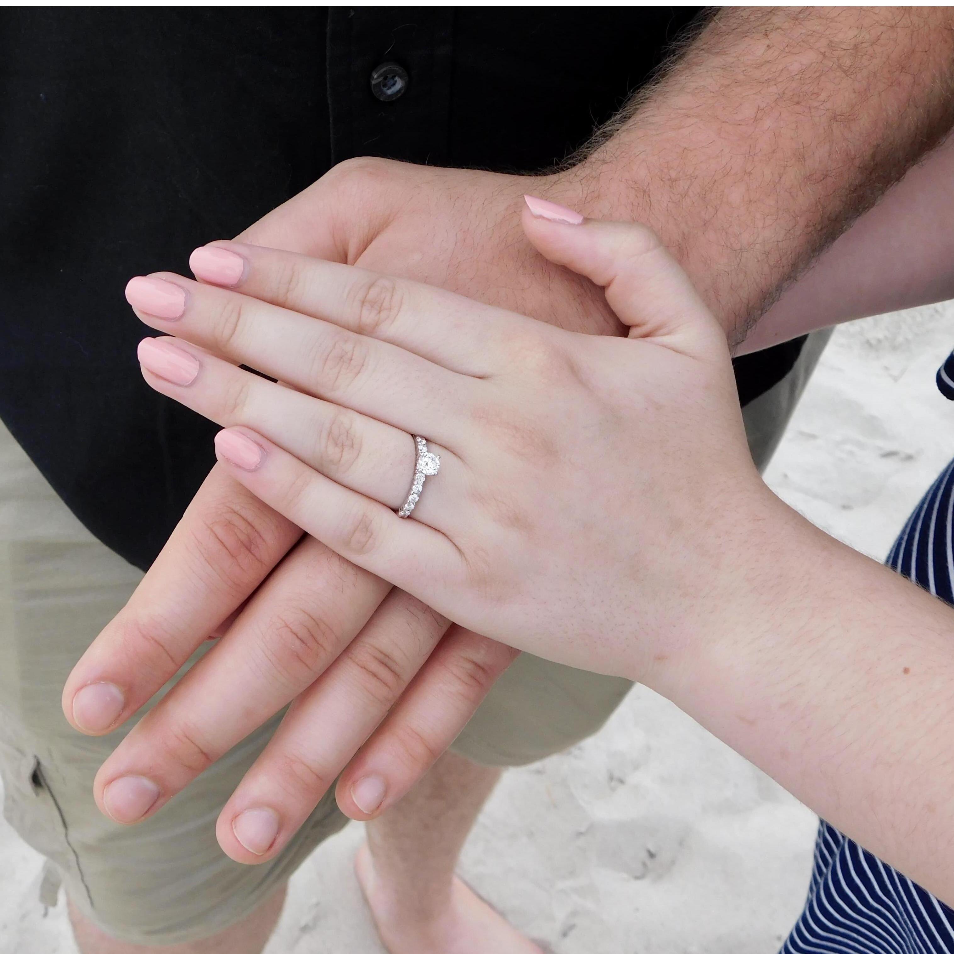 The day we got engaged on the beach