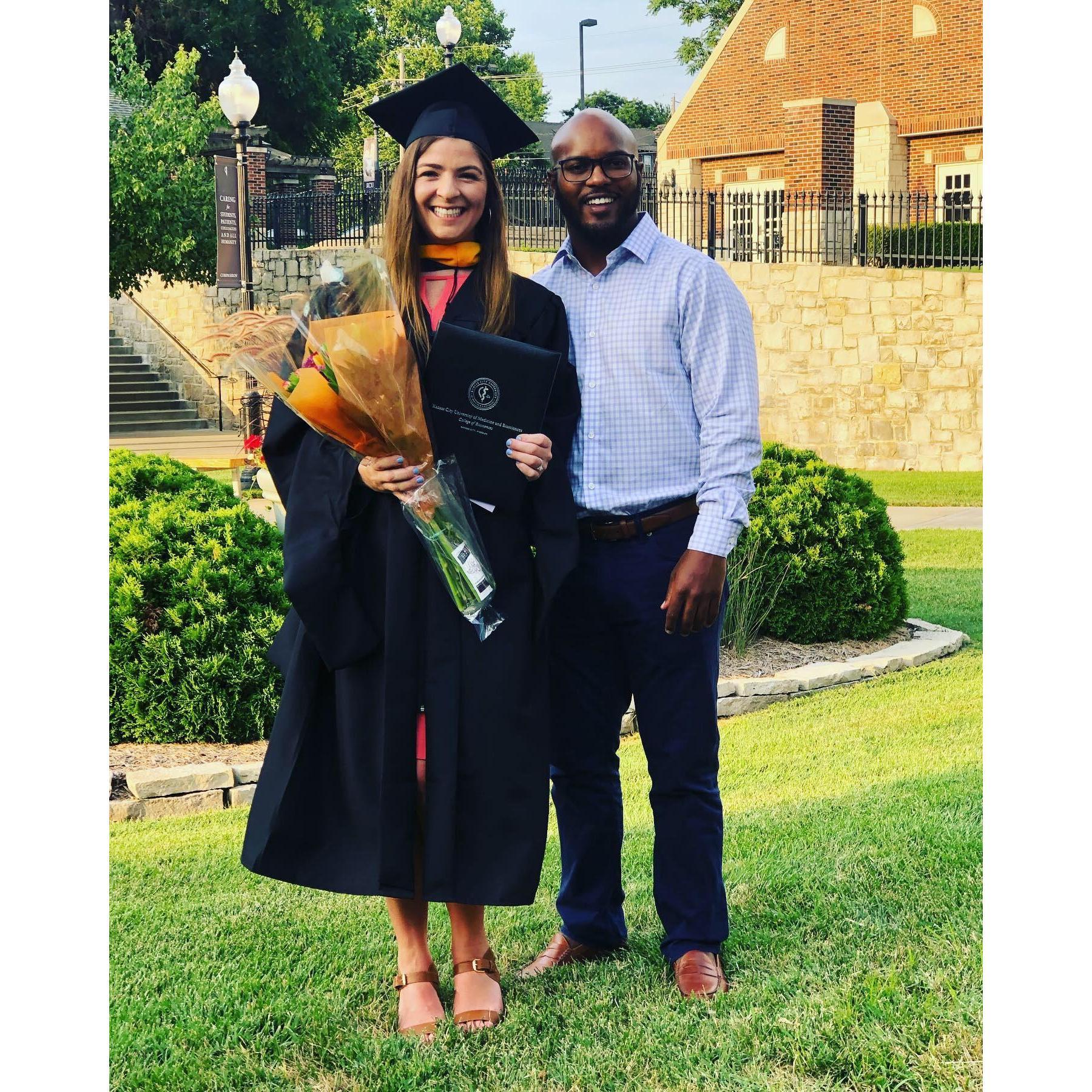 Delanie's masters ceremony.