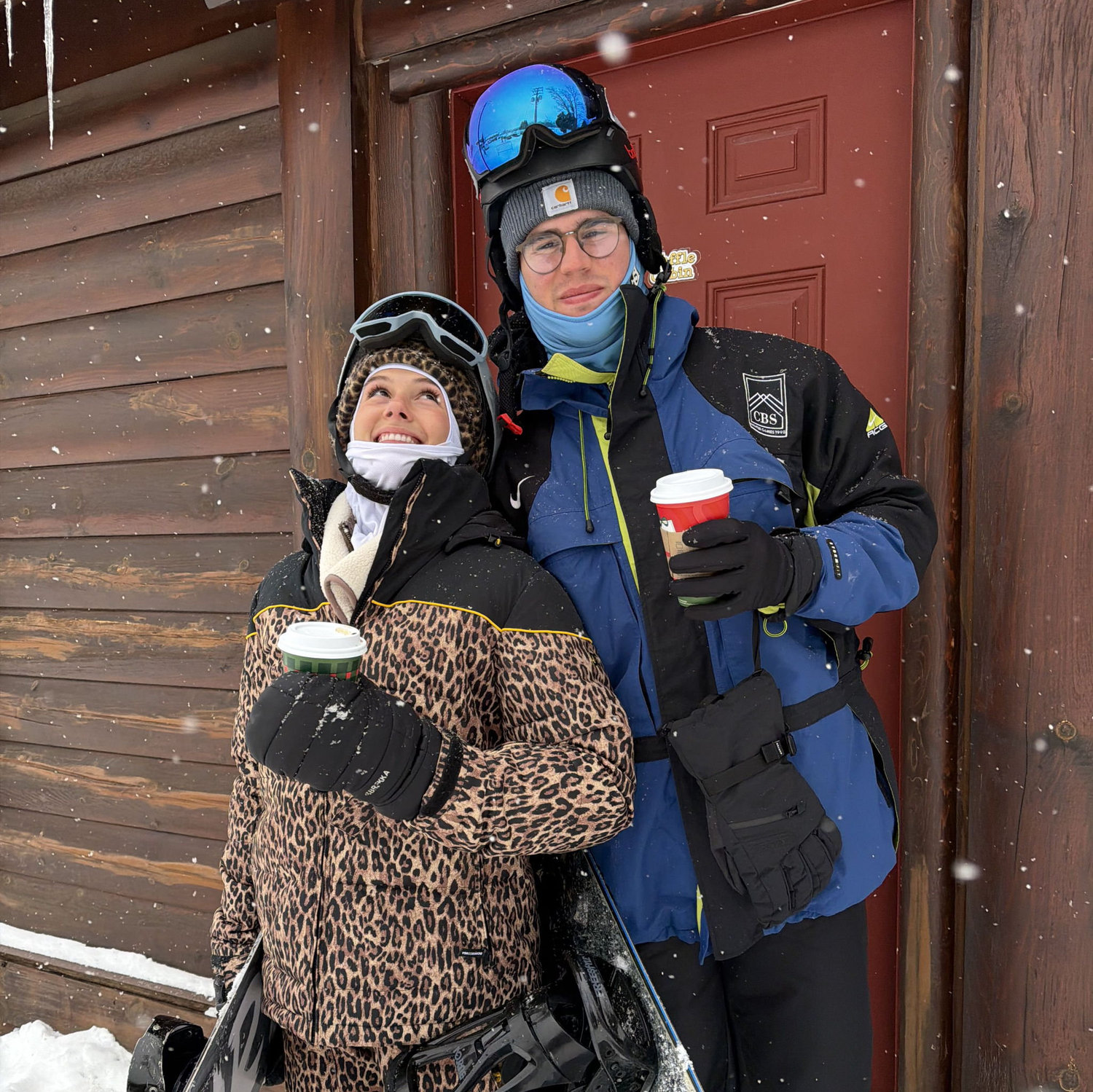 learning how to snowboard!