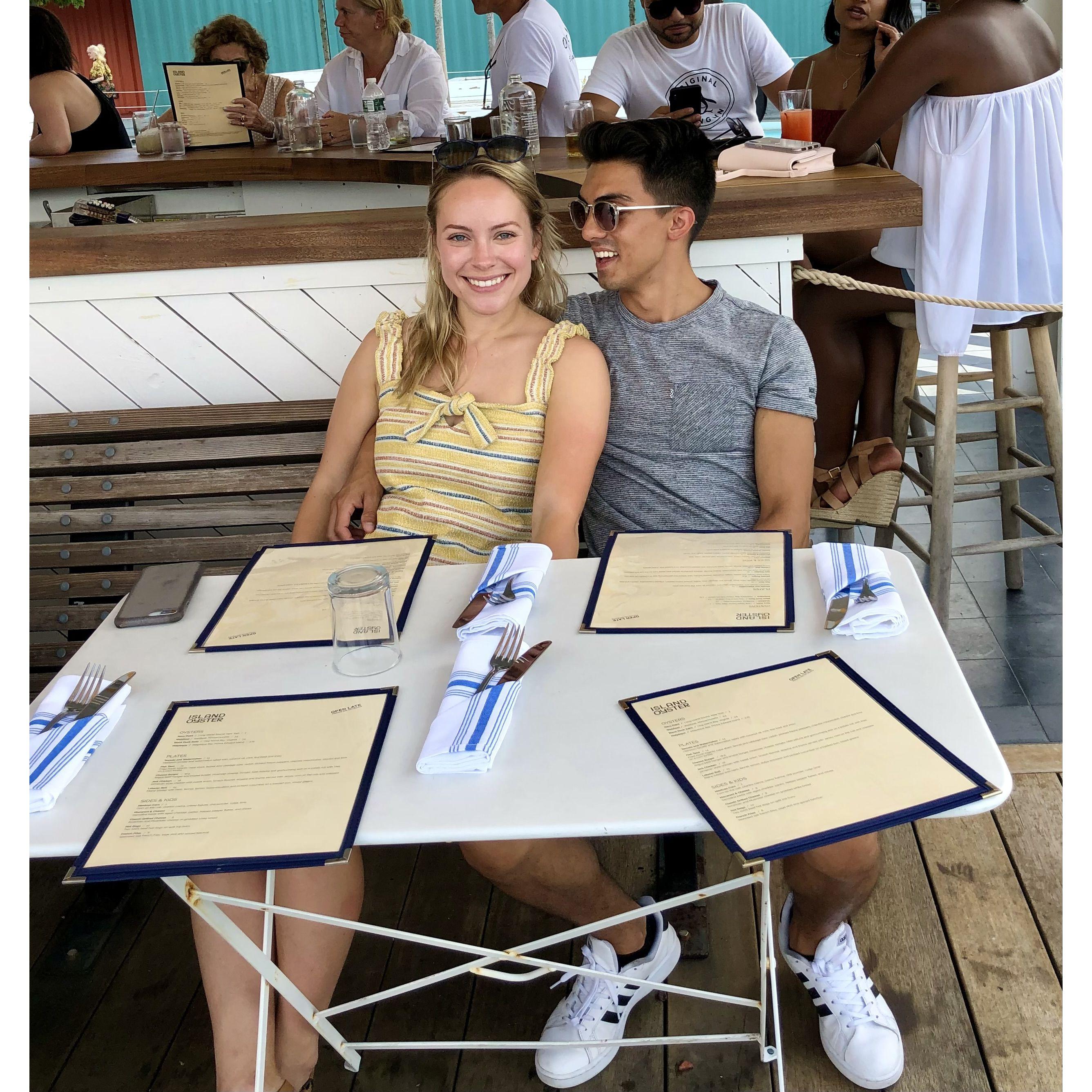 Sunday funday on Governor's Island in the early days of our relationship