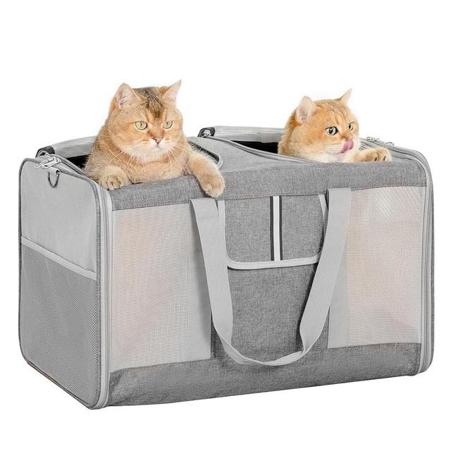 Sedioso Extra Large Cat Carrier for 2 Cats, 24x 14x 16in Pet Carrier for Cat and Dog Up to 40lbs, All-Sided Large Mesh Cat Carrier with Great Ventilation, Portable Soft Sided Pet Carrier for Traveling