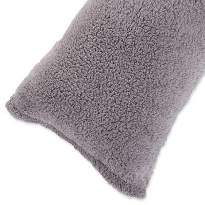 Nottingham Home Sherpa Body Pillow Cover in Grey