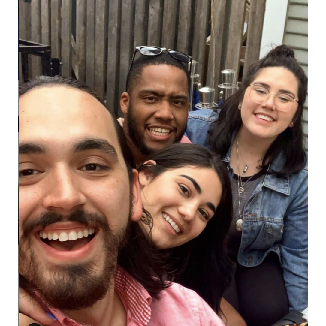 Hanging out with Cainan, Kalista's brother, and her best friend/Cainan's fiance, Alexa.