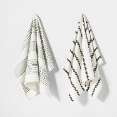 2pk Striped Kitchen Towel - Hearth & Hand™ with Magnolia