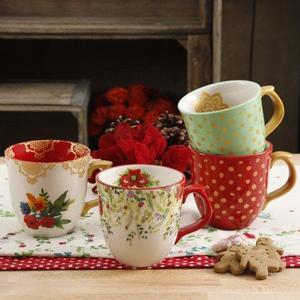 The Pioneer Woman Holiday 19oz Mugs, Set of 4