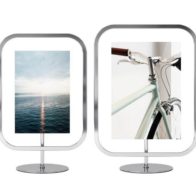 Metal Rectangle Frame Chrome, Set of 2