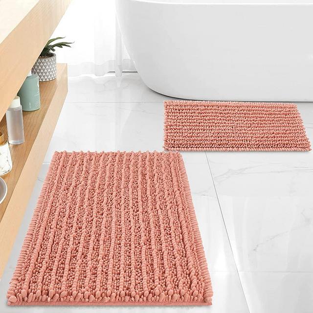 Mainstays 17 x 24 Red Performance Shiny Chenille Absorbent Memory Foam Bath Mat - Each