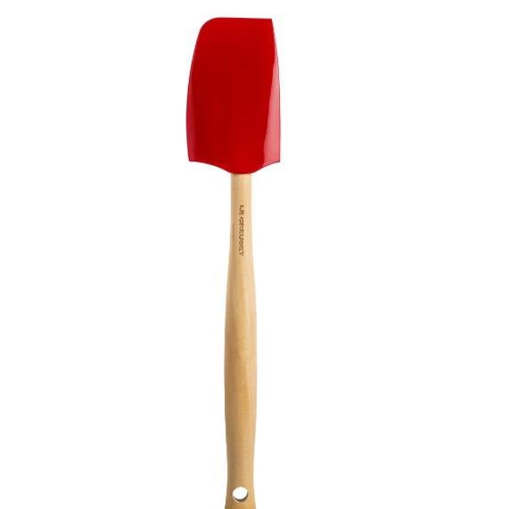 Le Creuset Silicone Craft Series Medium Spatula, 11 1/8" x 2 1/4", Cerise