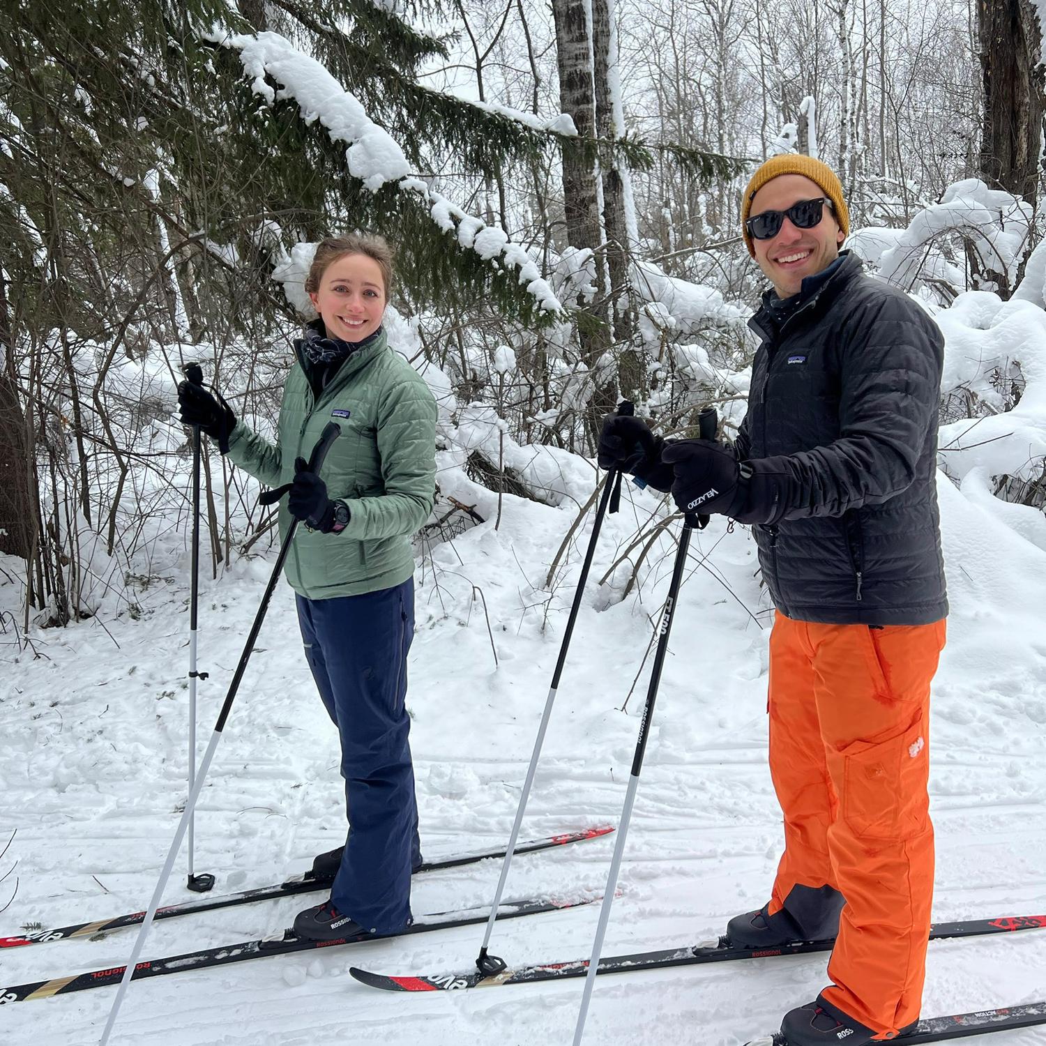 First time cross country skiing!