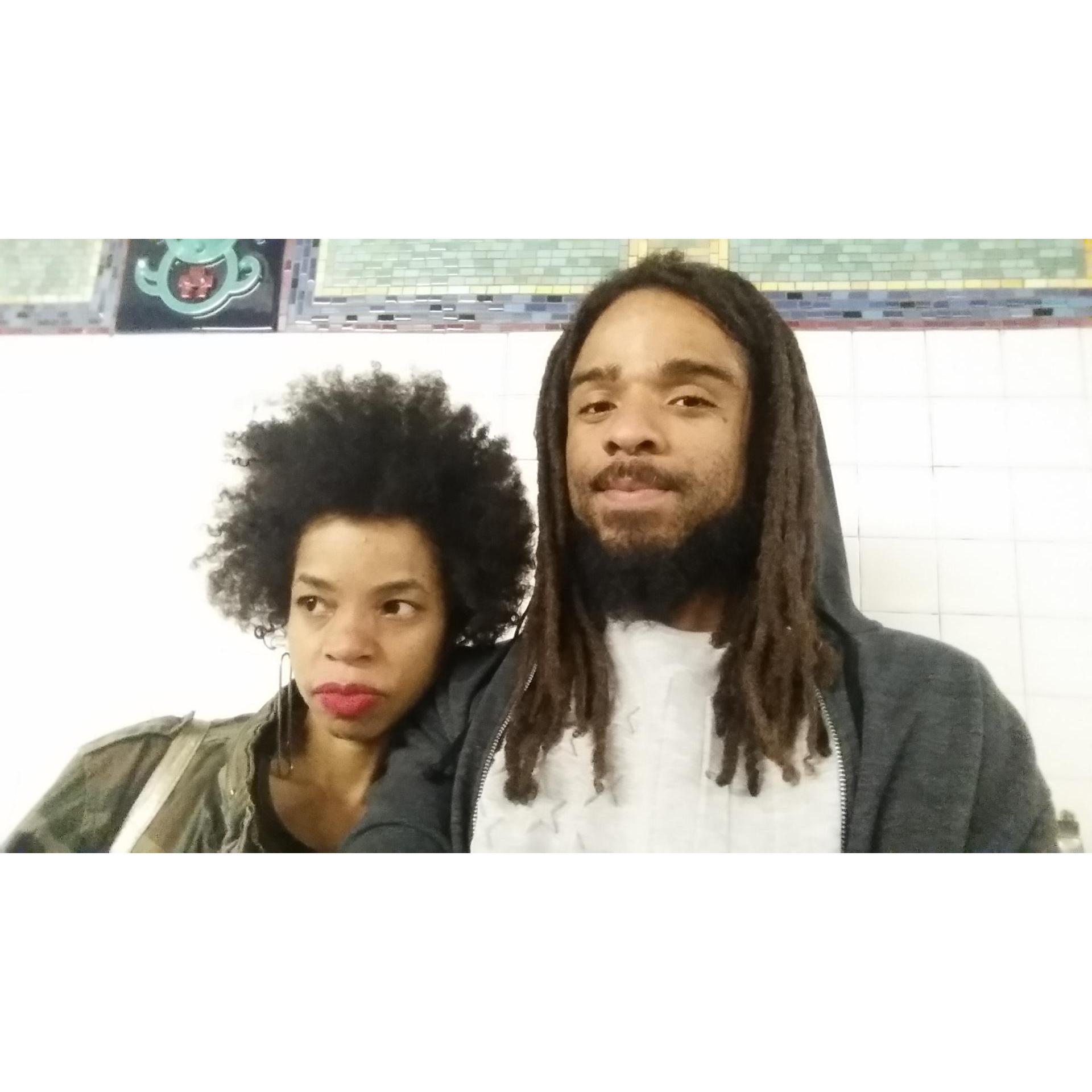 Canal Street station NYC, waiting for the Q