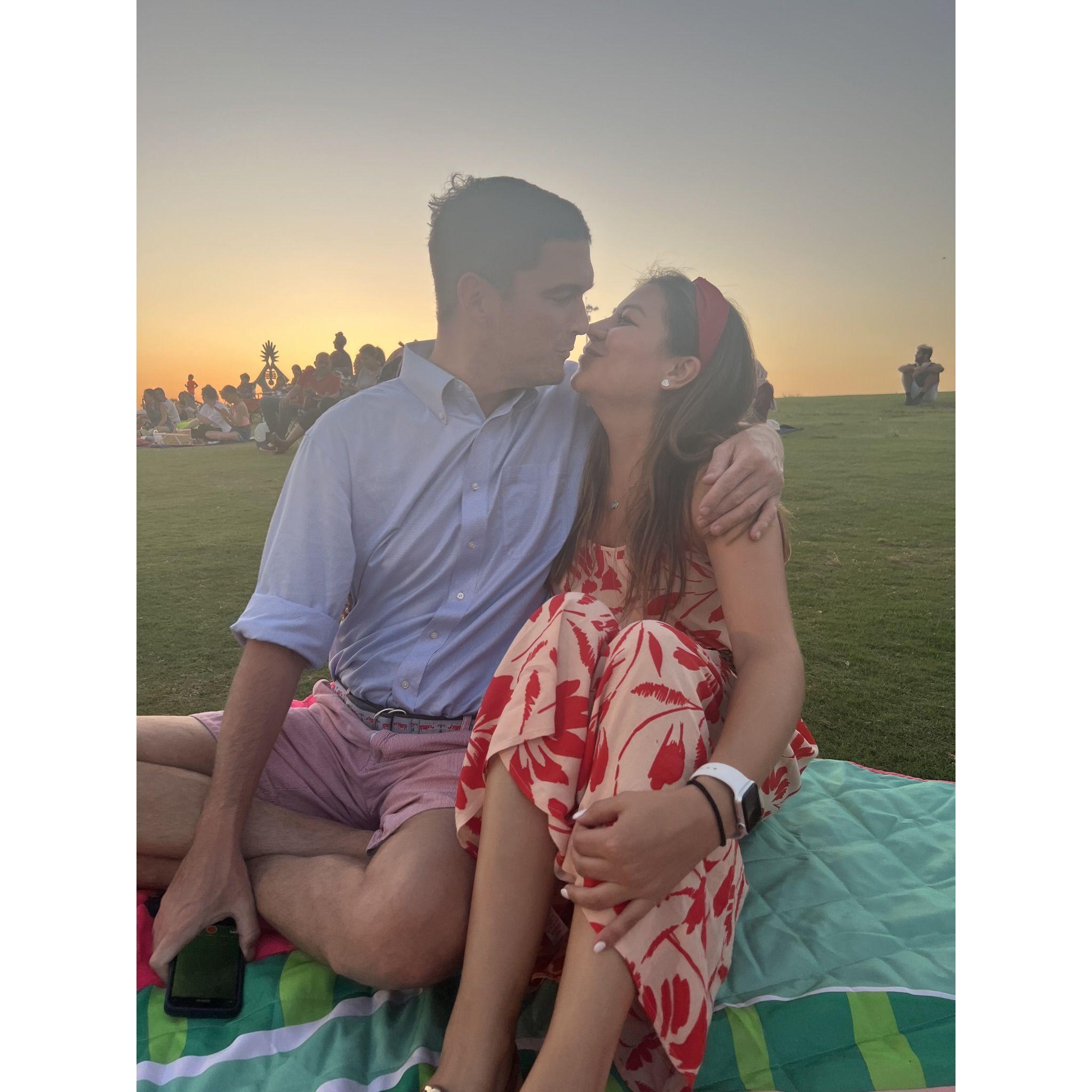 Sunset kiss