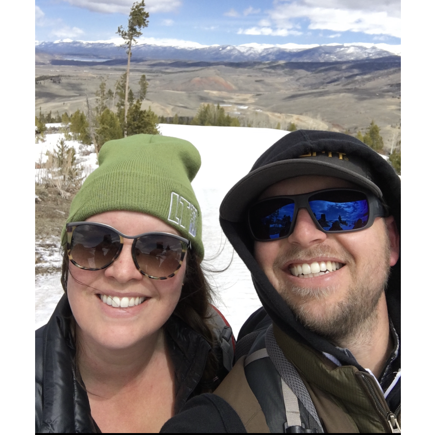 One of our first (not finest) photos. This was back when we were "just friends" - Taylor joined a group of friends on a weekend trip to the mountains for Caroline's 31st birthday!