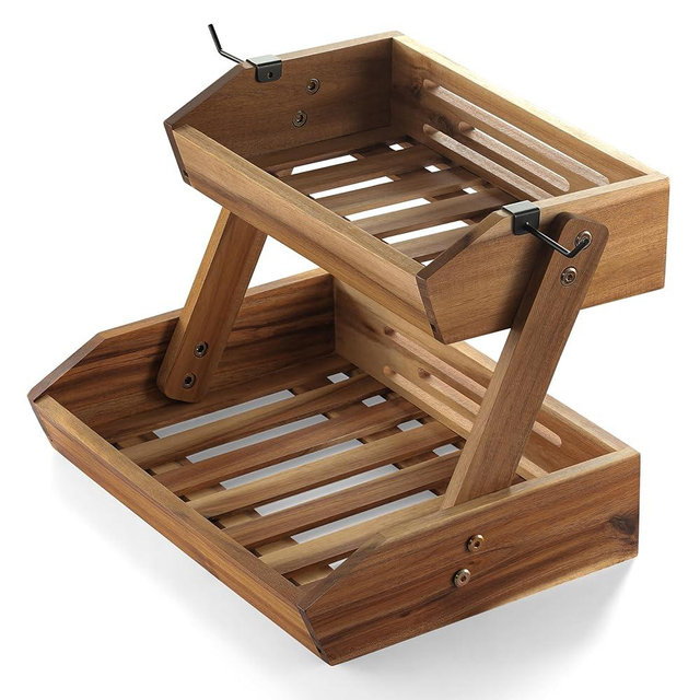 NAGAWOOD Supper Large Size Fruit Basket, Fruit Bowl, 2 Tier Fruit Basket with Banana Holder, Fruit Stand Storage Holder, Multipurpose/Large Capacity for Fruit, Vegetables, Bread Storage & Home Kitchen