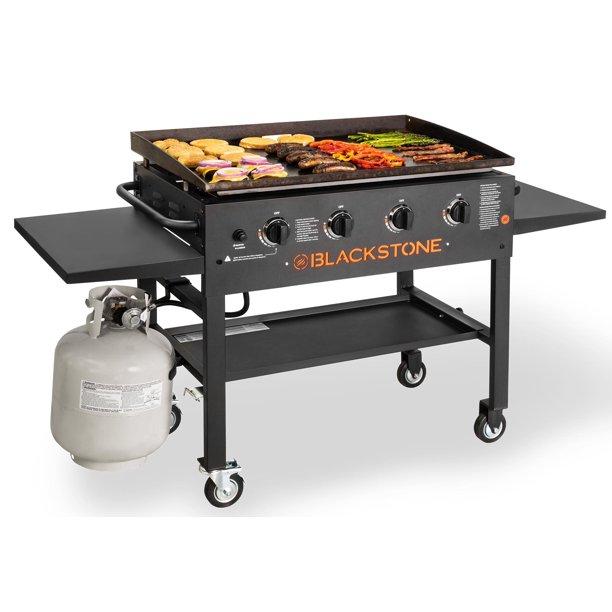Blackstone 4-Burner 36" Griddle Cooking Station with Side Shelves,Flat Top Grills & Outdoor Griddles