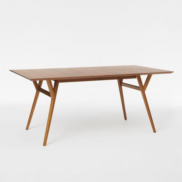 Mid-Century Expandable Dining Table, 72-92", Walnut