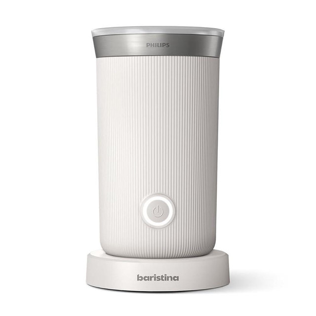 Philips Baristina Milk Frother - Foam Milk Perfectly. Hot and Cold. Dairy and Non-Dairy. Easy to Clean. for Philips Baristina Espresso Machines. Milky White (BAR311/00)