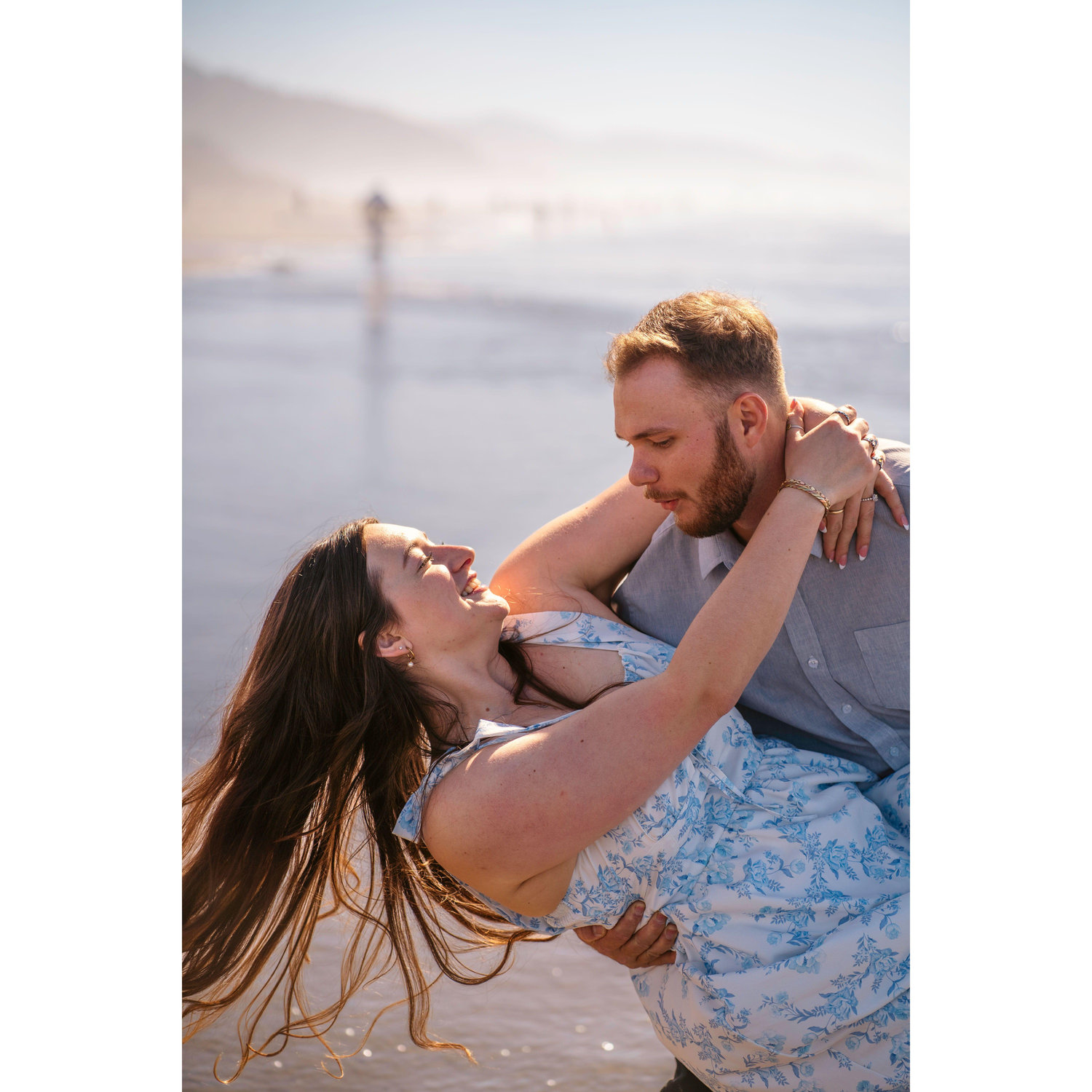 I love this photo. I thought I was jumping and he thought we were leaning. As you can tell, we both were caught off guard!