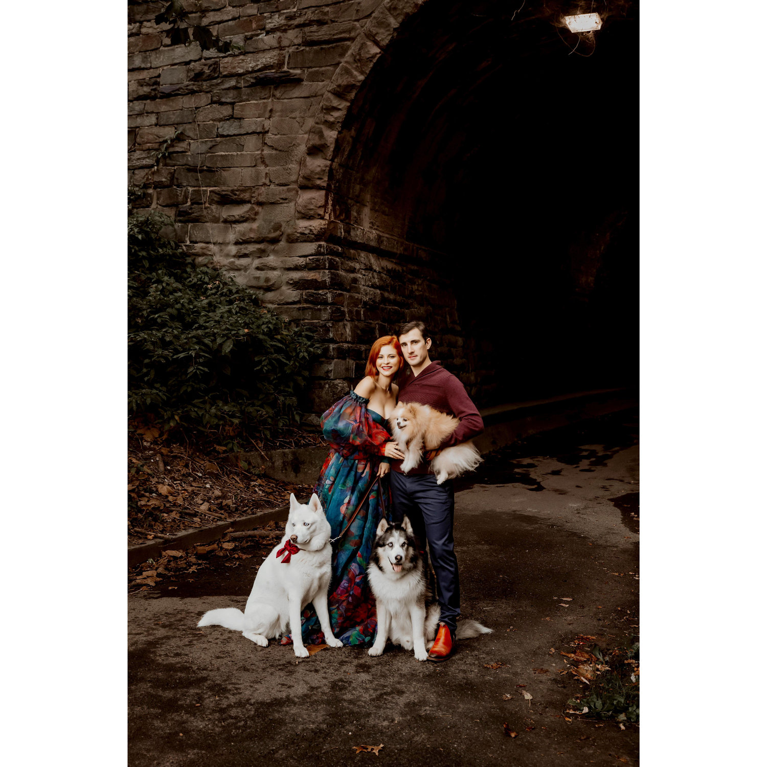With our Logan, Snow and Hazel in our first home: Old Town, Alexandria, Virginia.