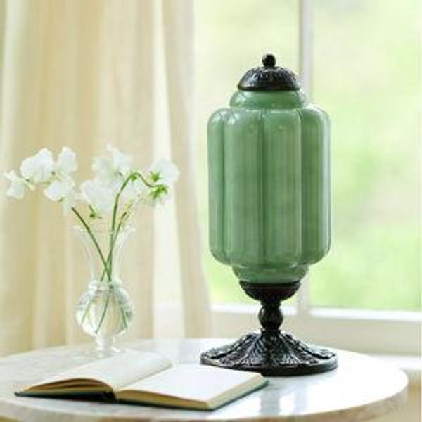The Eloise Scallop Milk Glass Table Lamp