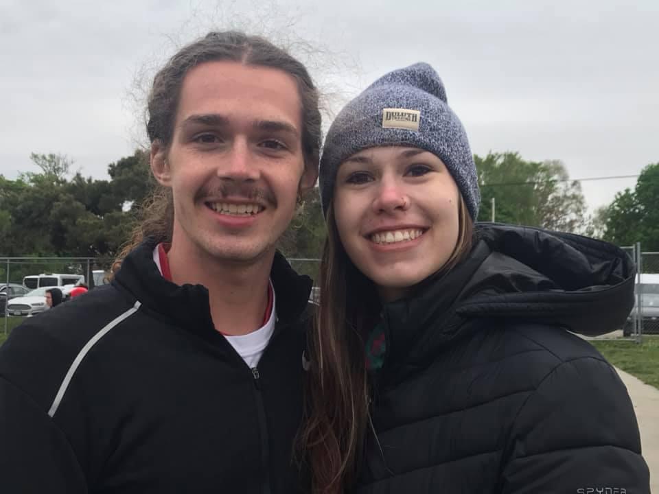 One of Isaiah's freezing track meets in May.