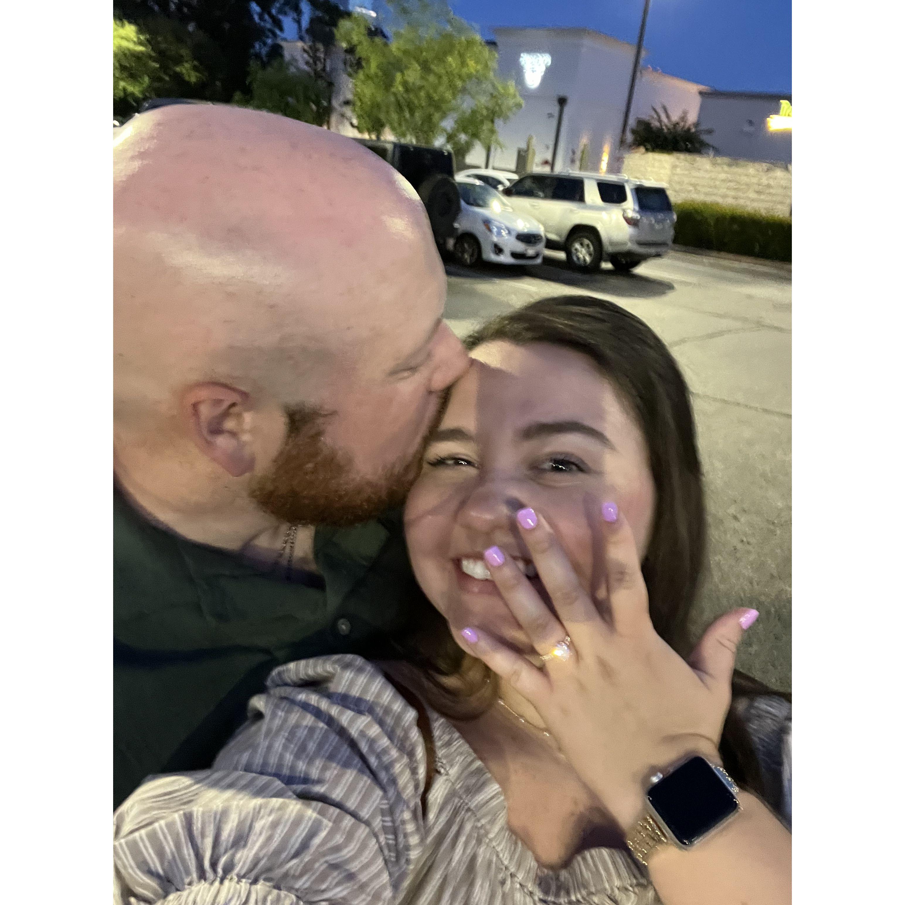 Our first date as fiancés!