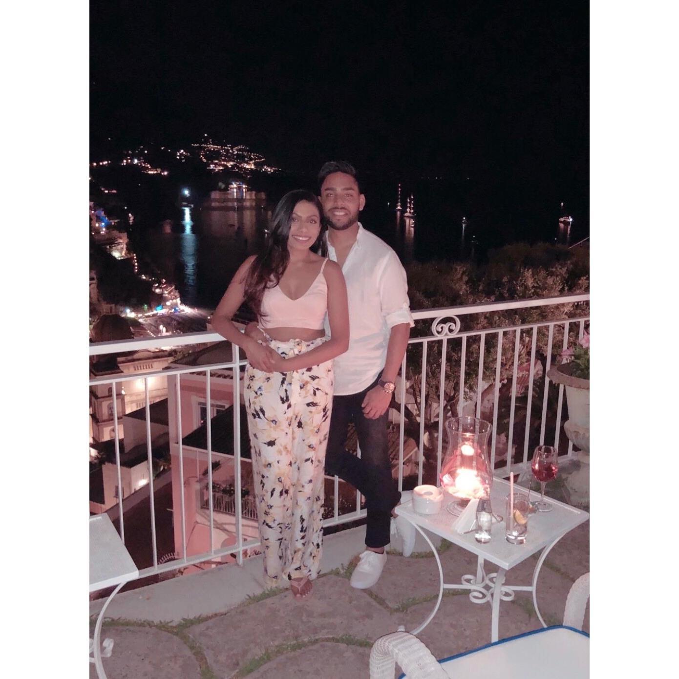 Our first night in Positano! This was taken after 12+ hours of travel and missing our ferry!