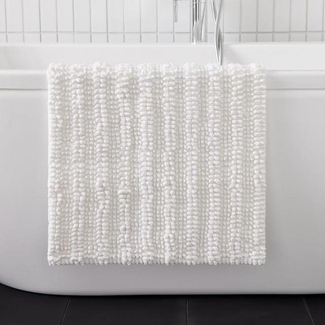 Organic Chenille Stripe Bath Mat