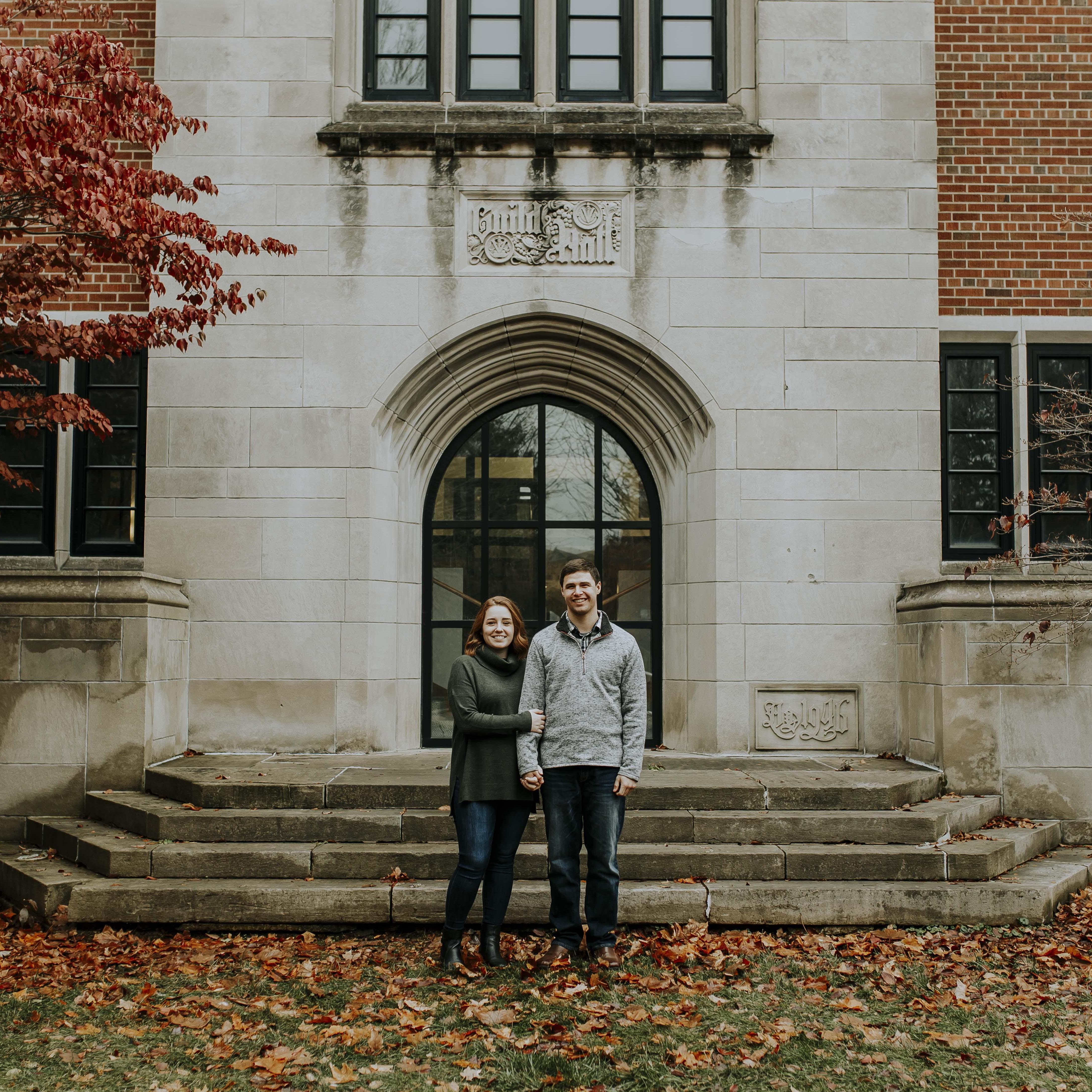 Engagement Photoshoot - Valparaiso University Campus Guild Hall