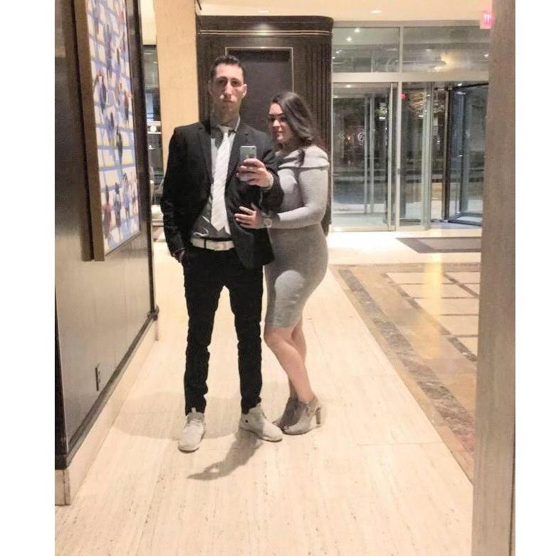 When sneakers with a suit was a thing.