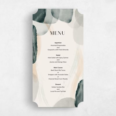 Green Ticket Wedding Menu - Staton