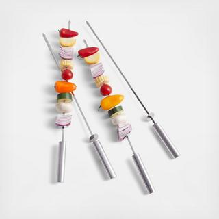 Sliding Skewer with Hollow Handle, Set of 4