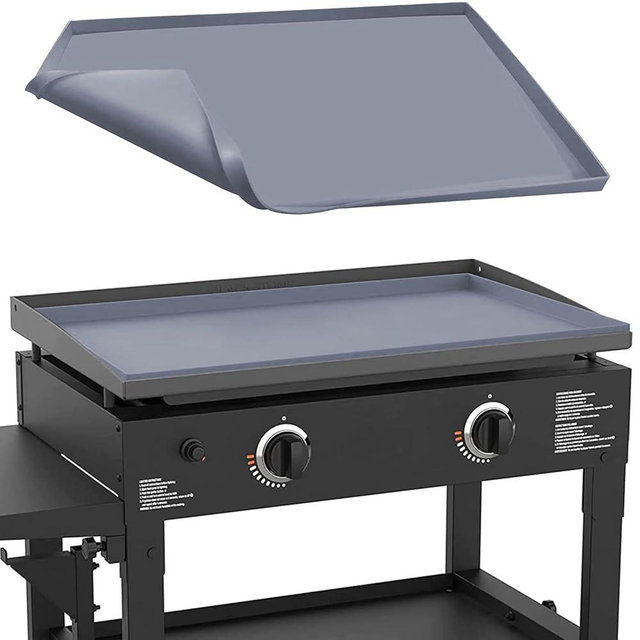 28" Silicone Griddle Mat for Blackstone 28 Inch Grill, Heavy Duty Food Grade Silicone Griddle Cover, Protect Your Grill from Dirt & Rust All Year Round (Gray)