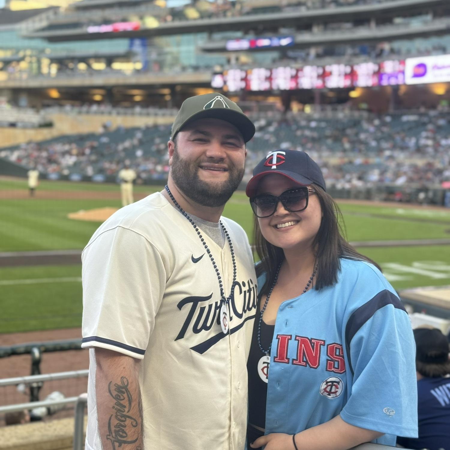 Our first MN Twins game, together.