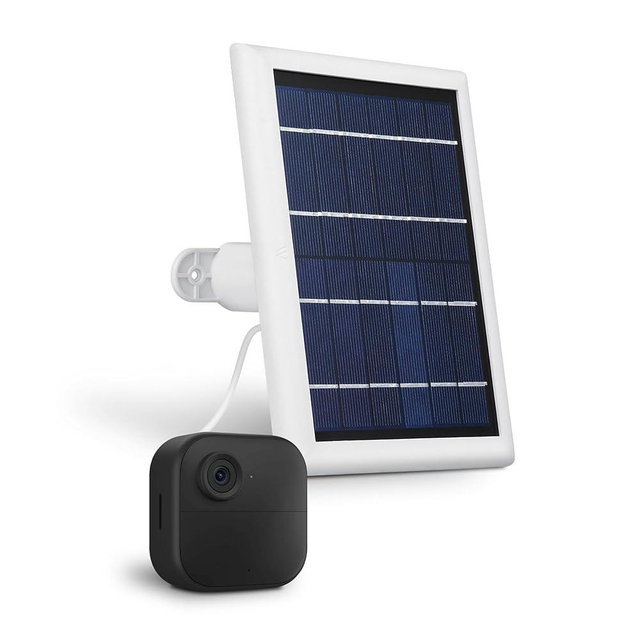 Wasserstein Solar Panel with Internal Battery - Compatible with Blink Outdoor 3/4 (White) (Camera NOT Included)