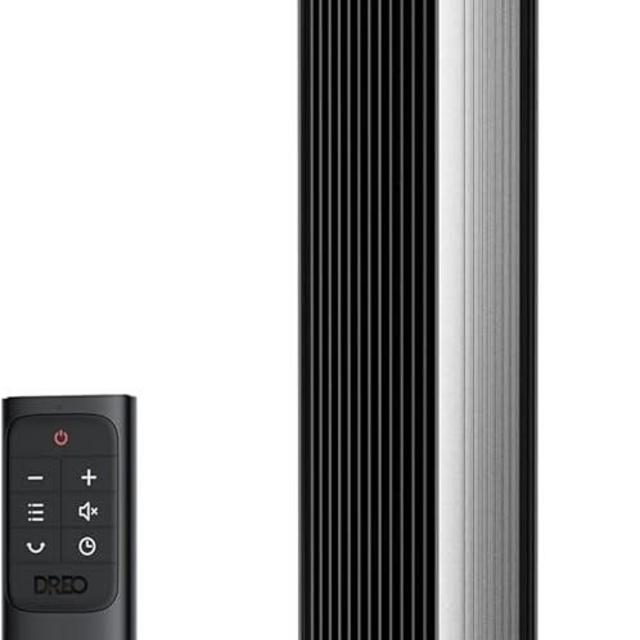 Dreo Tower Fan for Bedroom, 25ft/s Velocity Quiet Floor Fan, 90° Oscillating Fans for Indoors with 4 Speeds, 4 Modes, 8H Timer, Bladeless Fan, Standing Fans, Silver, Nomad One (DR-HTF007)